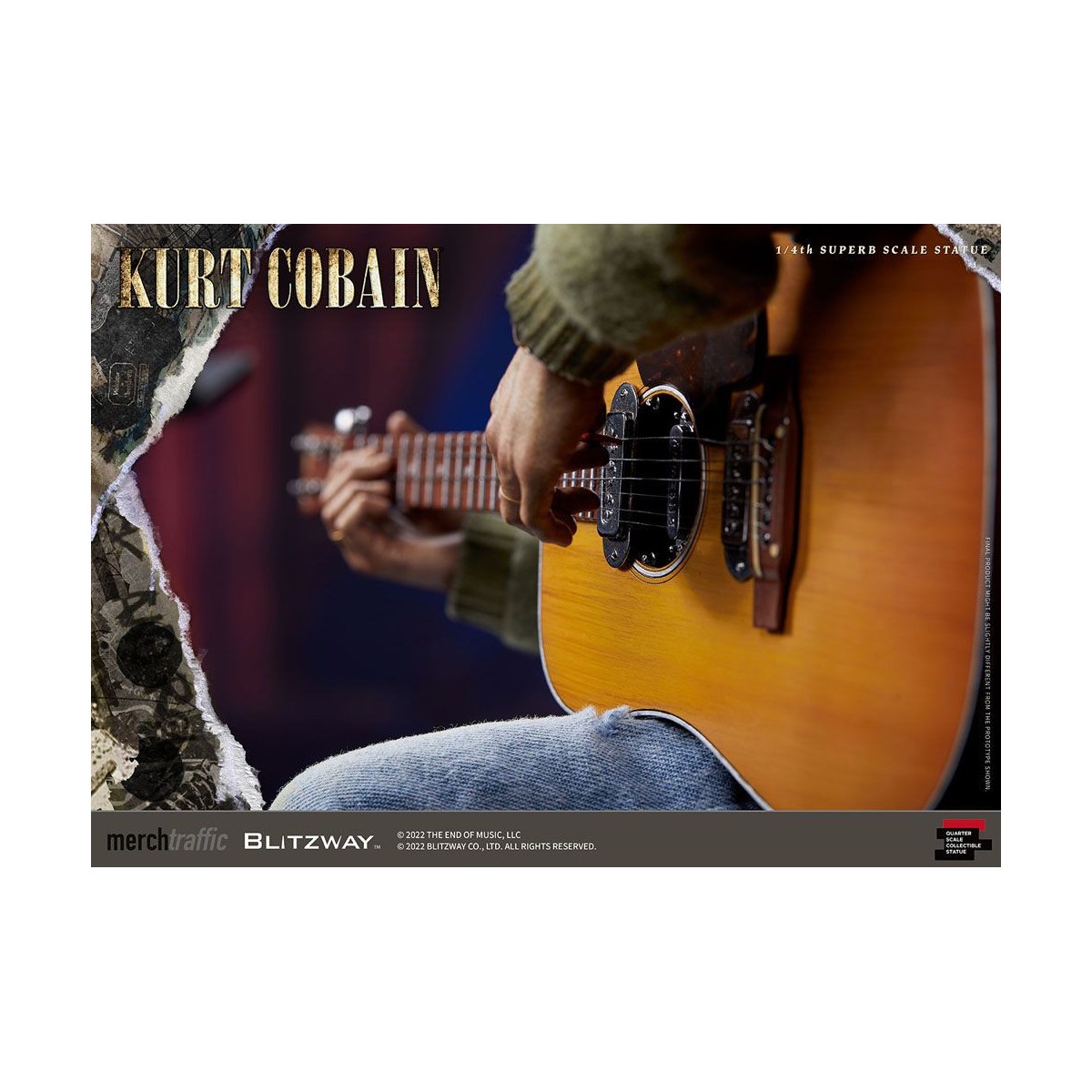 Prime 1 Studio/Blitzway - Estatuilla de Kurt Cobain a escala 1/4 Unplugged