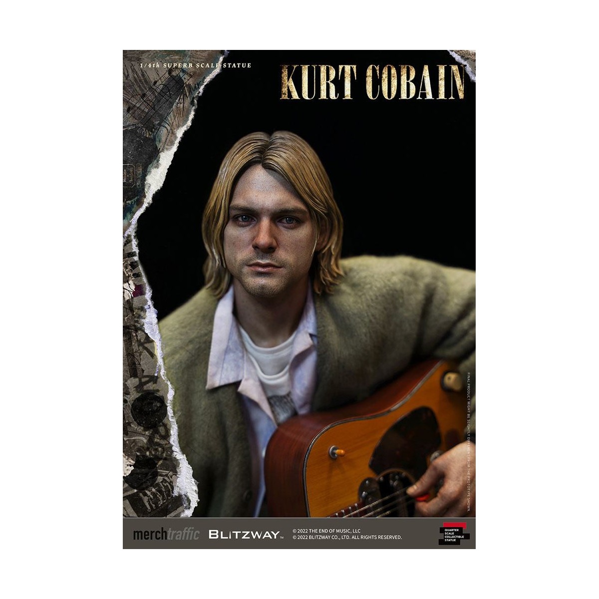 Prime 1 Studio/Blitzway - Estatuilla de Kurt Cobain a escala 1/4 Unplugged