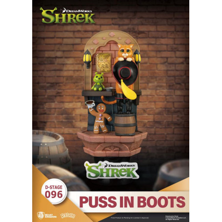 Reino de las Bestias Diorama de Shrek - Gato con Botas PVC D-Stage