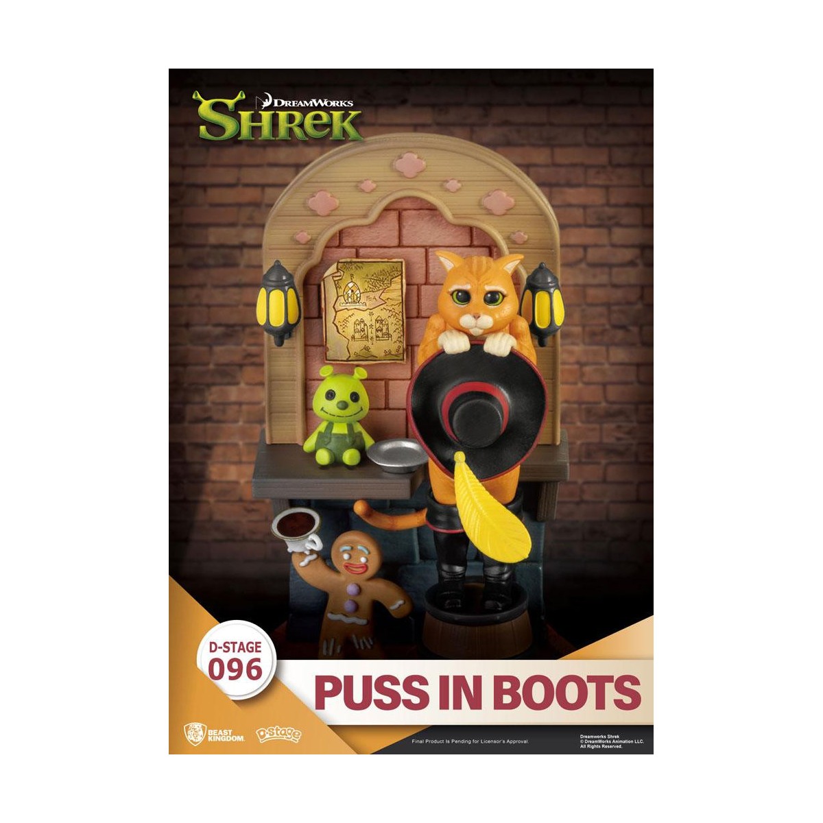 Reino de las Bestias Diorama de Shrek - Gato con Botas PVC D-Stage