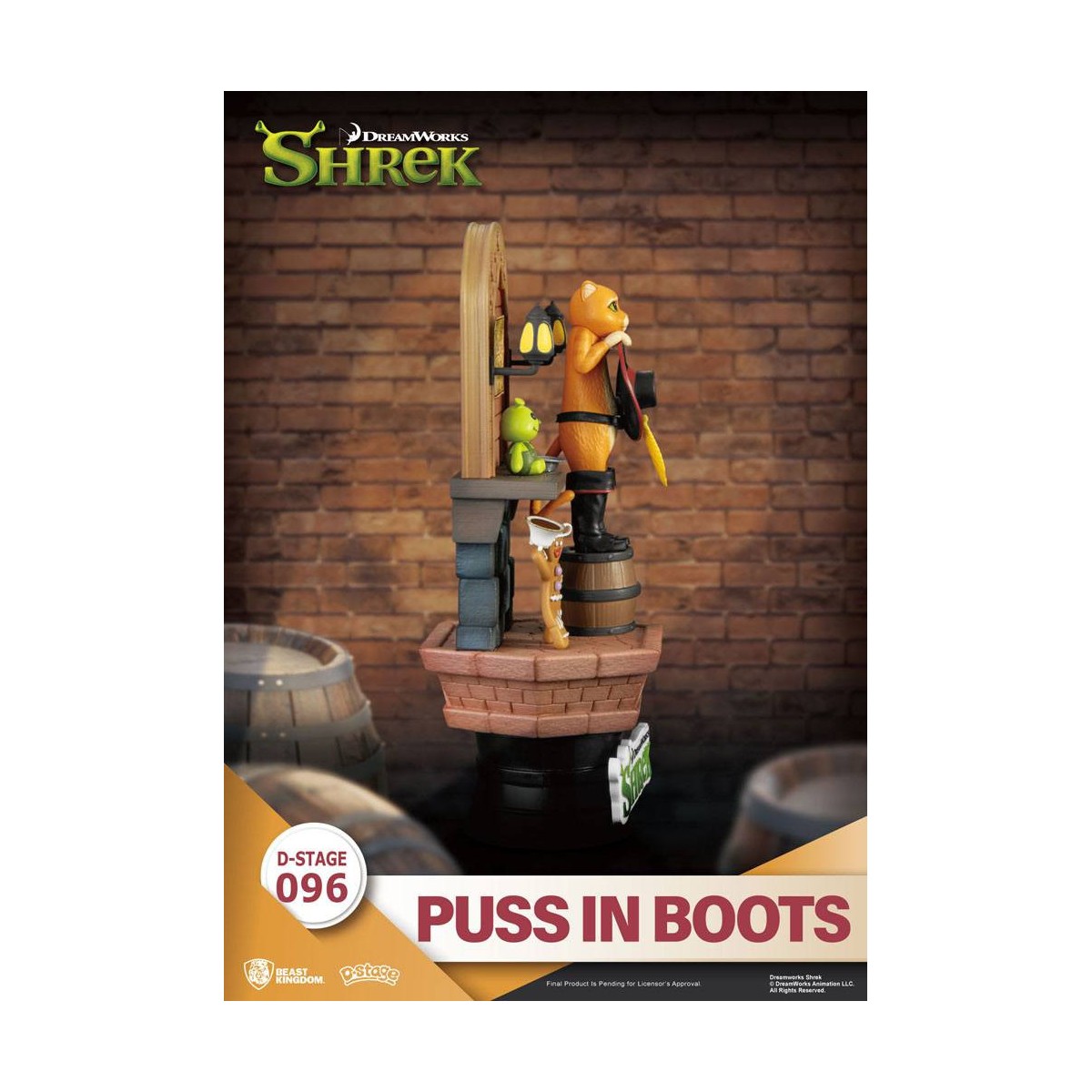 Reino de las Bestias Diorama de Shrek - Gato con Botas PVC D-Stage