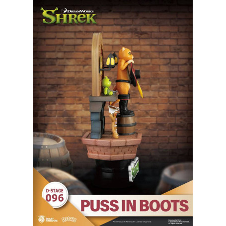 Reino de las Bestias Diorama de Shrek - Gato con Botas PVC D-Stage
