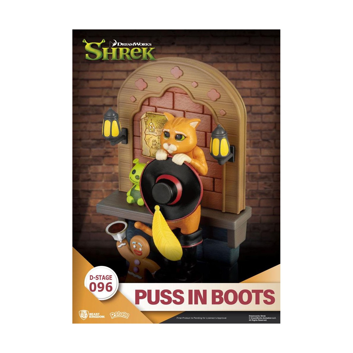 Reino de las Bestias Diorama de Shrek - Gato con Botas PVC D-Stage