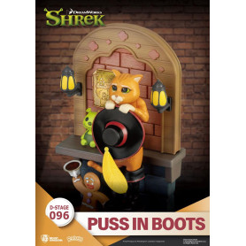 Reino de las Bestias Diorama de Shrek - Gato con Botas PVC D-Stage