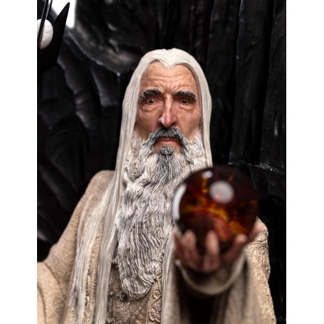 Weta - El Señor de los Anillos - Estatua de Saruman el Blanco en el Trono 1/6