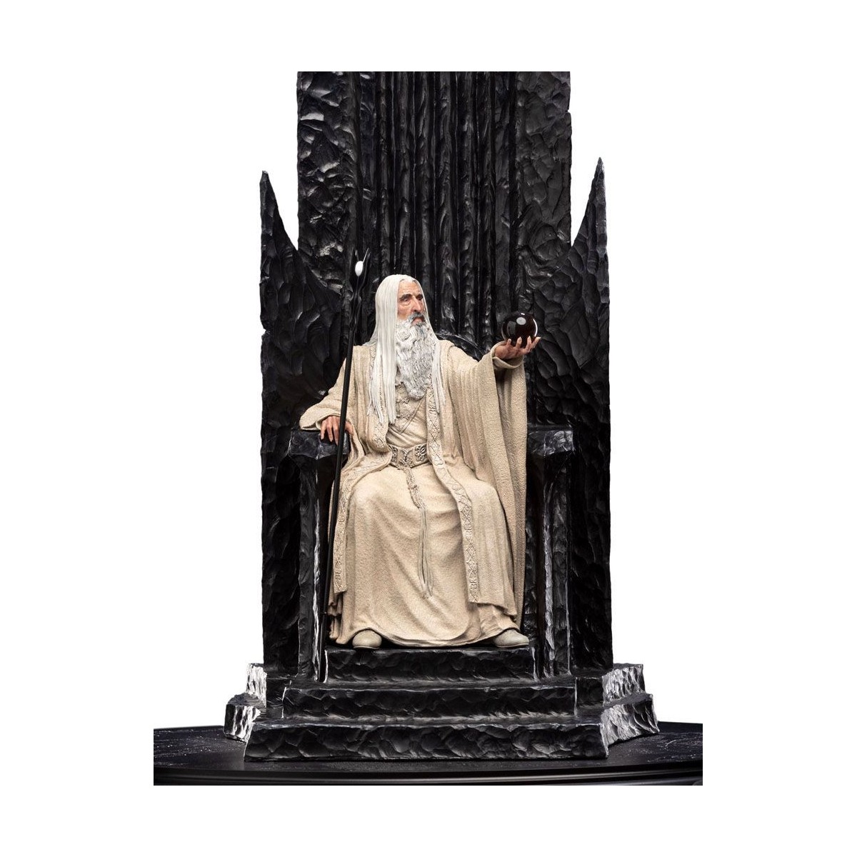 Weta - El Señor de los Anillos - Estatua de Saruman el Blanco en el Trono 1/6