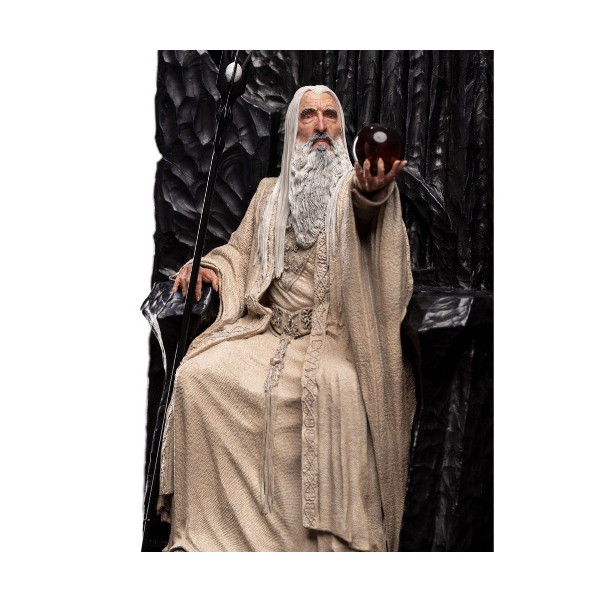 Weta - El Señor de los Anillos - Estatua de Saruman el Blanco en el Trono 1/6