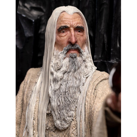 Weta - El Señor de los Anillos - Estatua de Saruman el Blanco en el Trono 1/6