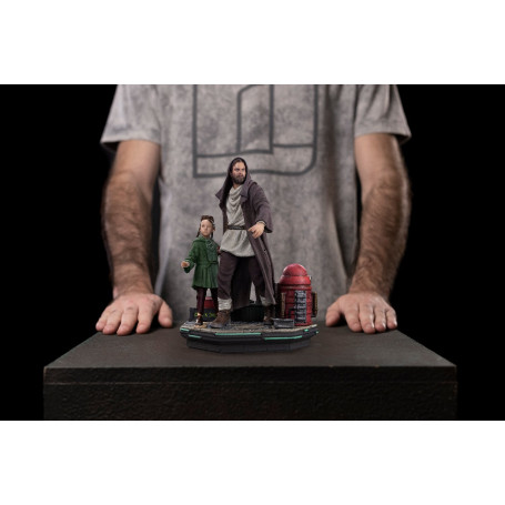IRON STUDIOS - Obi-Wan y la joven Leia Deluxe Art Scale 1/10 - Star Wars Obi-Wan Kenobi