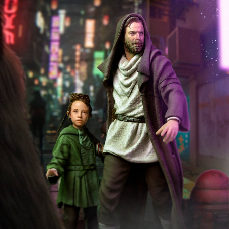 IRON STUDIOS - Obi-Wan y la joven Leia Deluxe Art Scale 1/10 - Star Wars Obi-Wan Kenobi