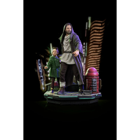 IRON STUDIOS - Obi-Wan y la joven Leia Deluxe Art Scale 1/10 - Star Wars Obi-Wan Kenobi
