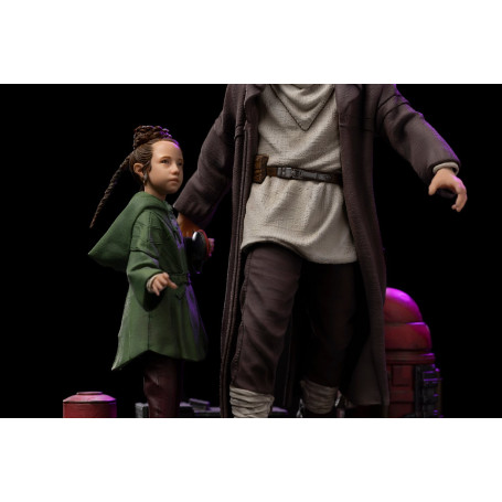 IRON STUDIOS - Obi-Wan y la joven Leia Deluxe Art Scale 1/10 - Star Wars Obi-Wan Kenobi