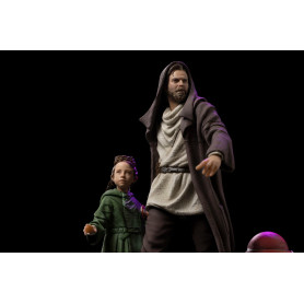IRON STUDIOS - Obi-Wan y la joven Leia Deluxe Art Scale 1/10 - Star Wars Obi-Wan Kenobi
