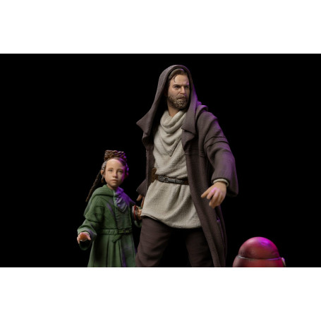 IRON STUDIOS - Obi-Wan y la joven Leia Deluxe Art Scale 1/10 - Star Wars Obi-Wan Kenobi