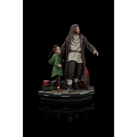 IRON STUDIOS - Obi-Wan y la joven Leia Deluxe Art Scale 1/10 - Star Wars Obi-Wan Kenobi