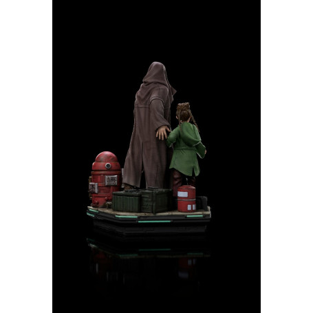IRON STUDIOS - Obi-Wan y la joven Leia Deluxe Art Scale 1/10 - Star Wars Obi-Wan Kenobi