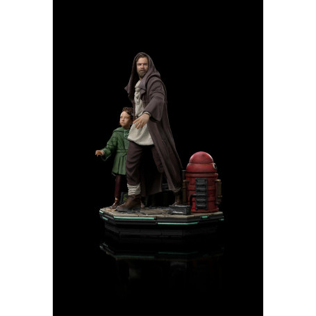 IRON STUDIOS - Obi-Wan y la joven Leia Deluxe Art Scale 1/10 - Star Wars Obi-Wan Kenobi