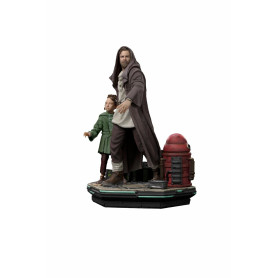 IRON STUDIOS - Obi-Wan y la joven Leia Deluxe Art Scale 1/10 - Star Wars Obi-Wan Kenobi