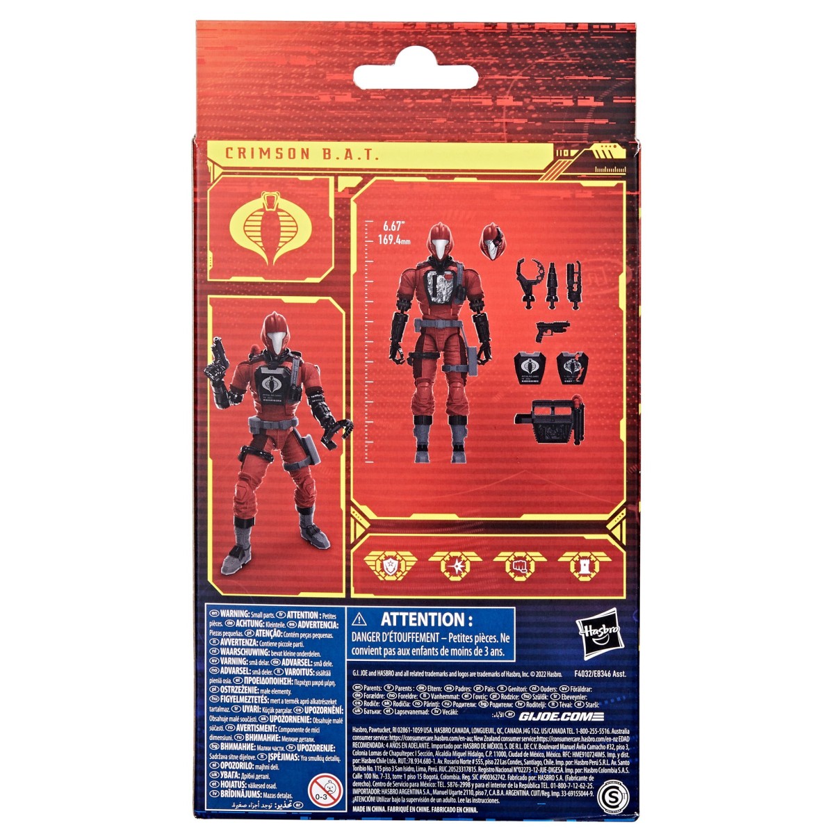 Hasbro G.I.JOE Serie Clasificada - Crimson B.A.T.