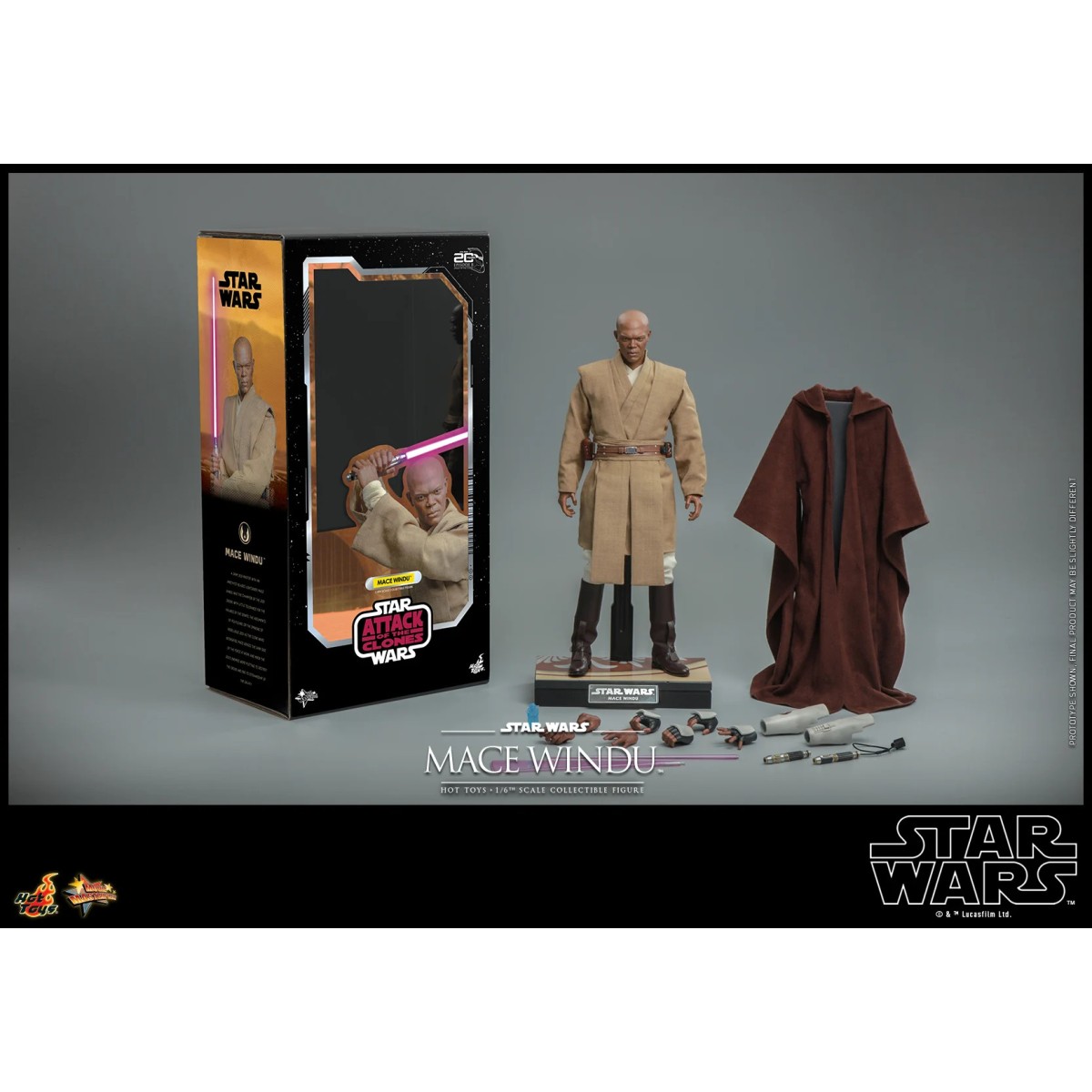 Hot toys - Star Wars El Ataque de los Clones - Mace Windu 1/6