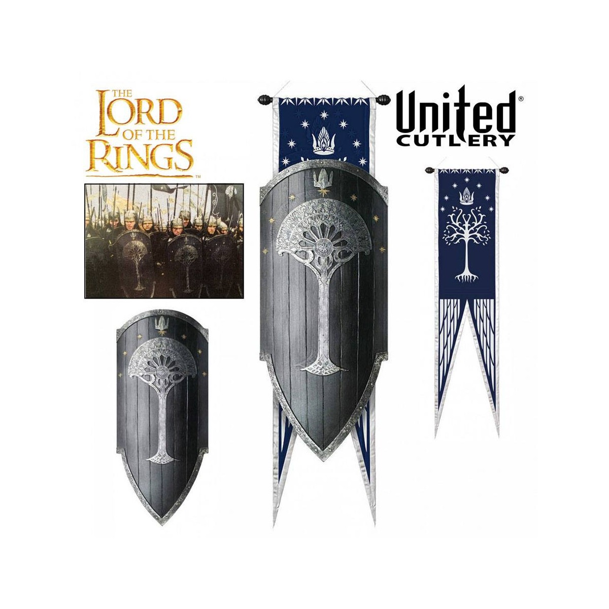 United Cutlery - El Señor de los Anillos: Escudo de Gondor - Escudo de Gondor