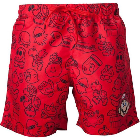 Mario - Maillot de Bain Mario / Rouge / S