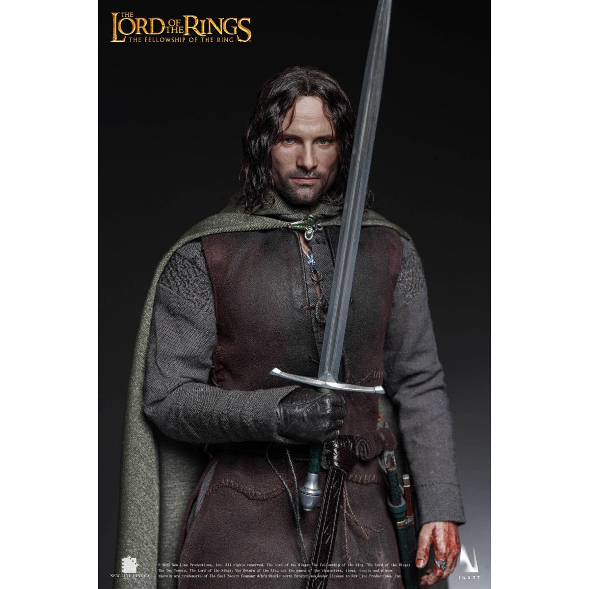 Queen Studios - El Señor de los Anillos - Aragorn Edición Premium (pelo enrraizado) 1/6 INART