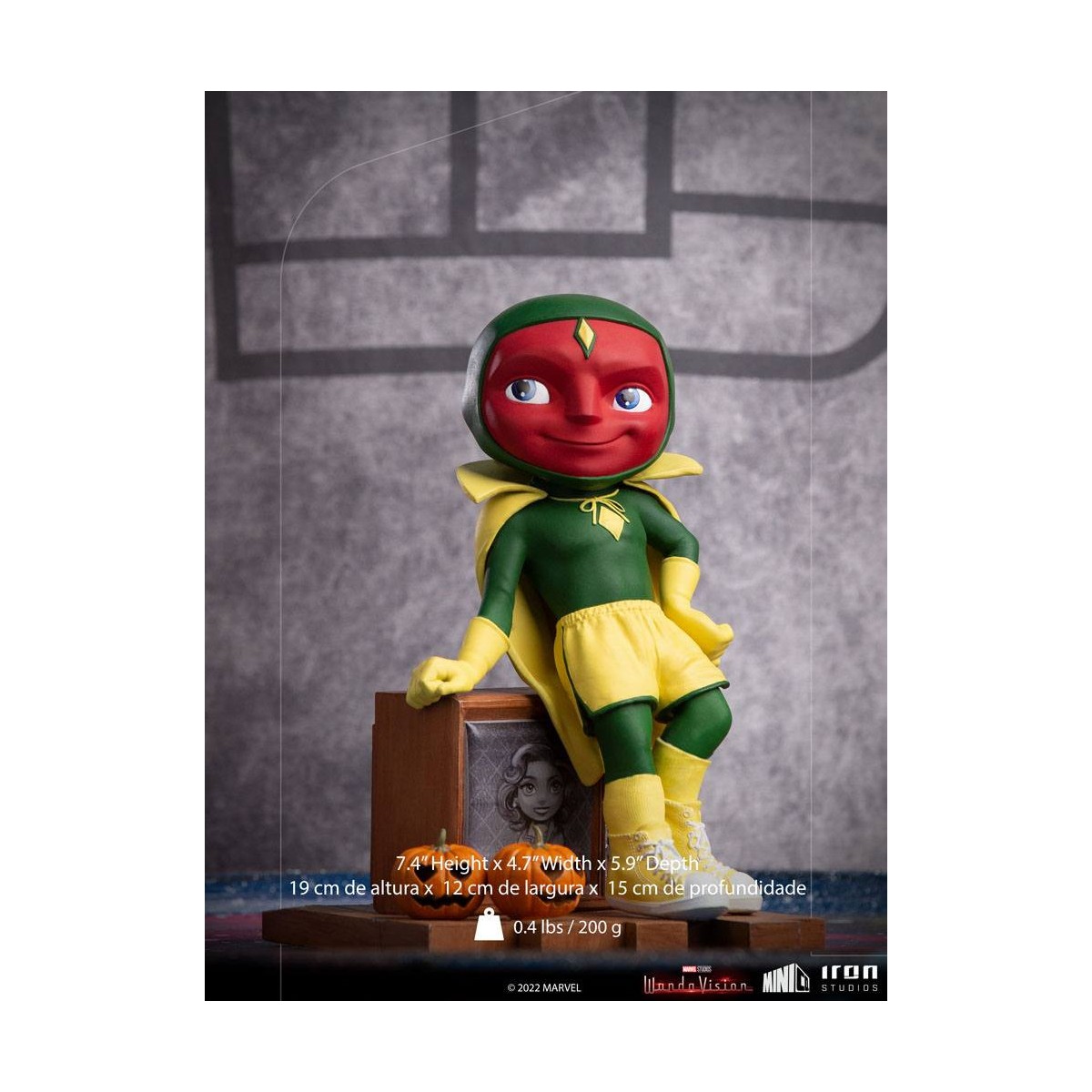 Iron Studios - Vision Versión Halloween - WandaVision Mini Co.Heroes PVC