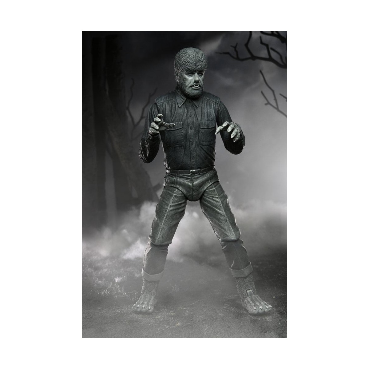 NECA - Ultimate The Wolf Man Versión en Blanco y Negro - Universal Monsters
