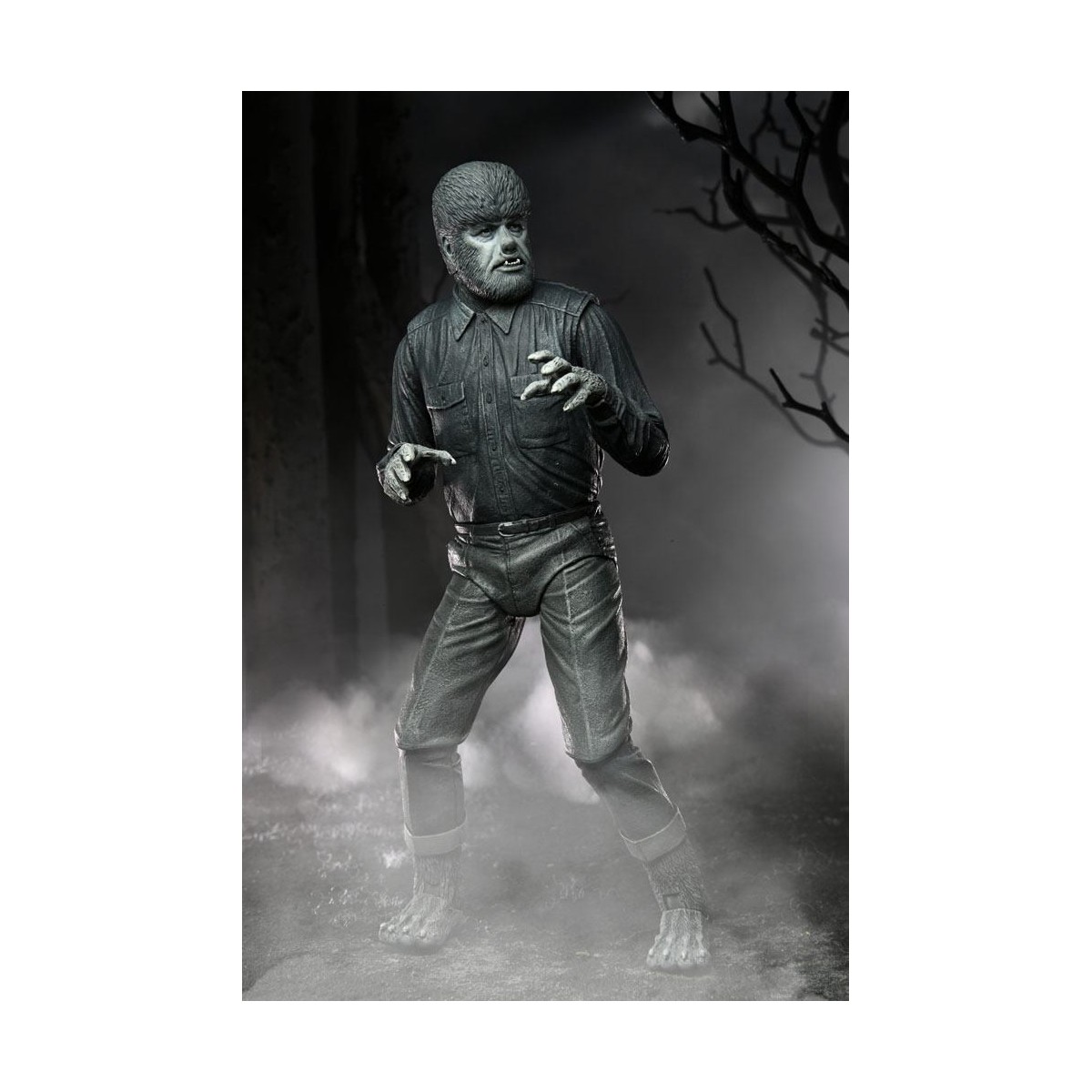 NECA - Ultimate The Wolf Man Versión en Blanco y Negro - Universal Monsters