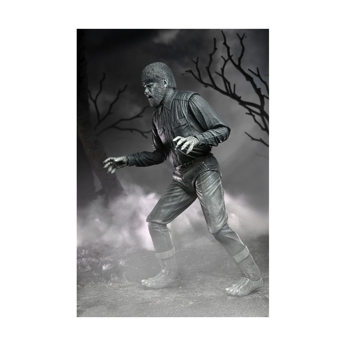 NECA - Ultimate The Wolf Man Versión en Blanco y Negro - Universal Monsters