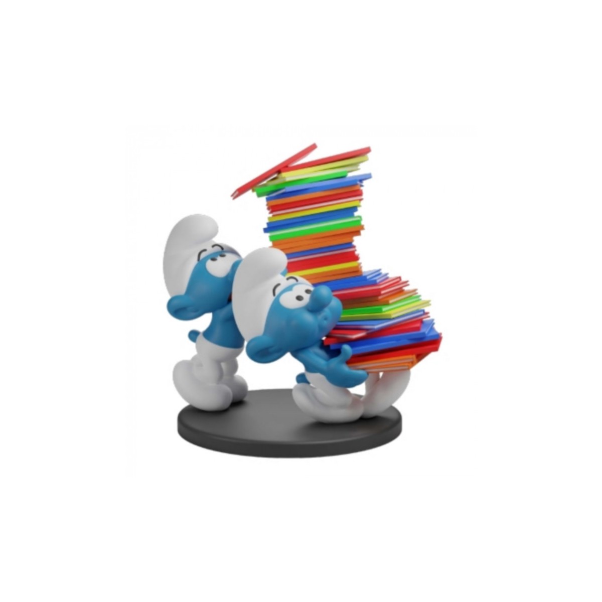 Collectoys - Los Pitufos - Los Pitufos con una pila de libros