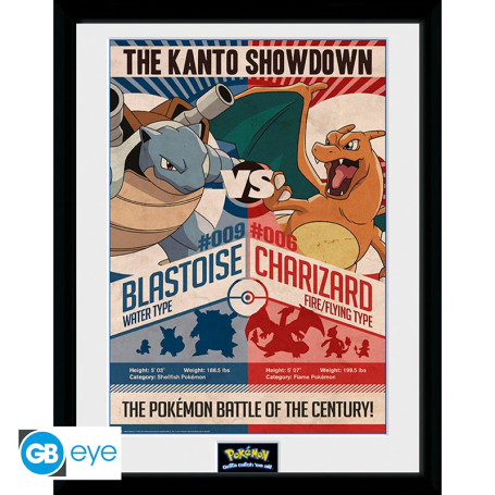 ABYstyle - POKEMON - Impresión enmarcada ROJO VS AZUL