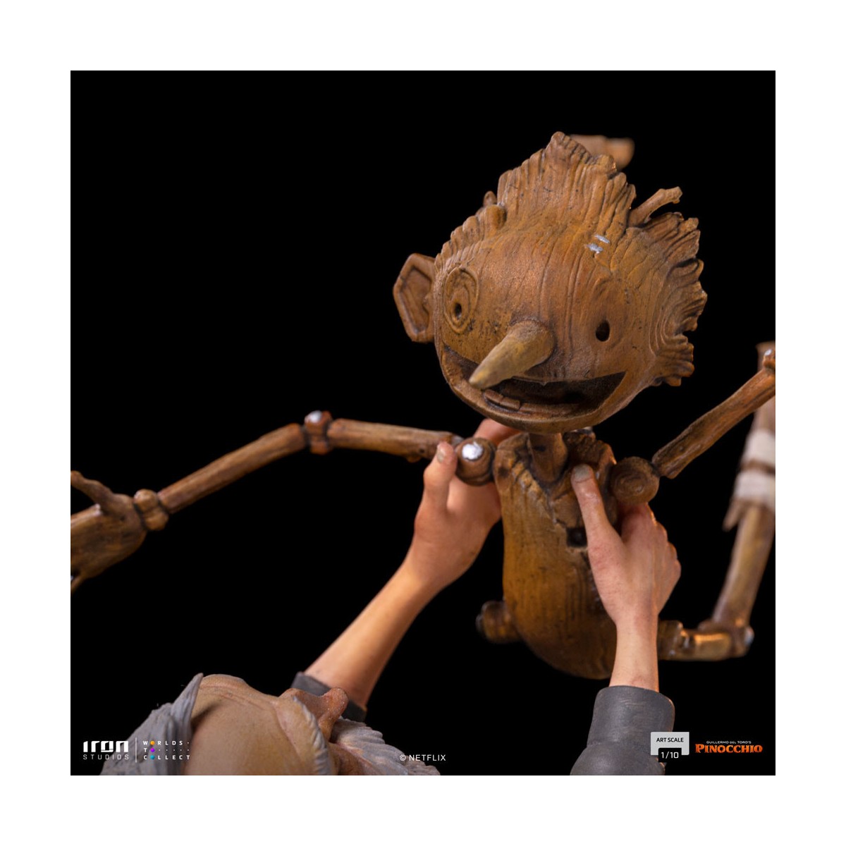 Iron Studios - Gepeto y Pinocho BDS Art Scale 1/10 - Pinocho de Guillermo del Toro