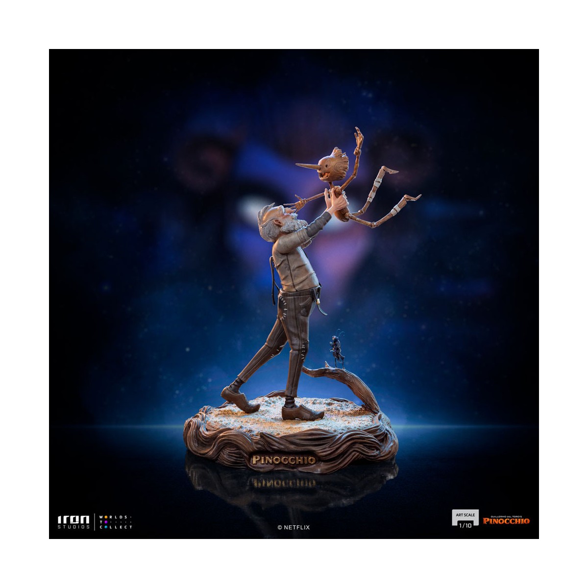 Iron Studios - Gepeto y Pinocho BDS Art Scale 1/10 - Pinocho de Guillermo del Toro