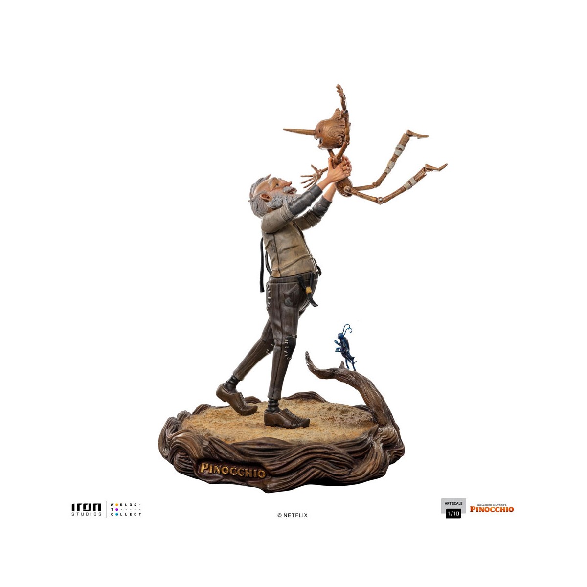 Iron Studios - Gepeto y Pinocho BDS Art Scale 1/10 - Pinocho de Guillermo del Toro
