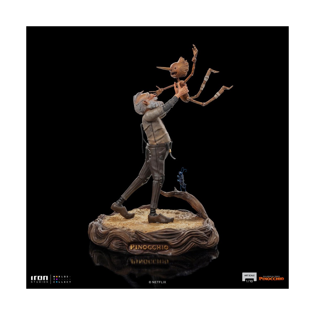 Iron Studios - Gepeto y Pinocho BDS Art Scale 1/10 - Pinocho de Guillermo del Toro
