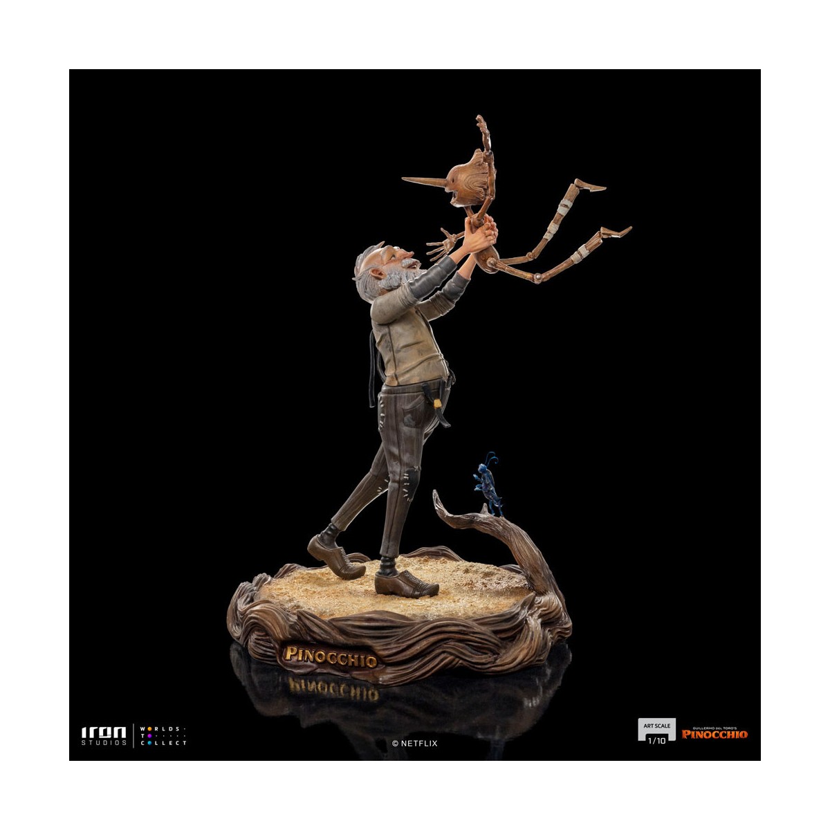 Iron Studios - Gepeto y Pinocho BDS Art Scale 1/10 - Pinocho de Guillermo del Toro