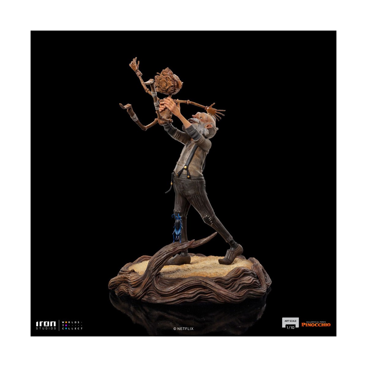 Iron Studios - Gepeto y Pinocho BDS Art Scale 1/10 - Pinocho de Guillermo del Toro