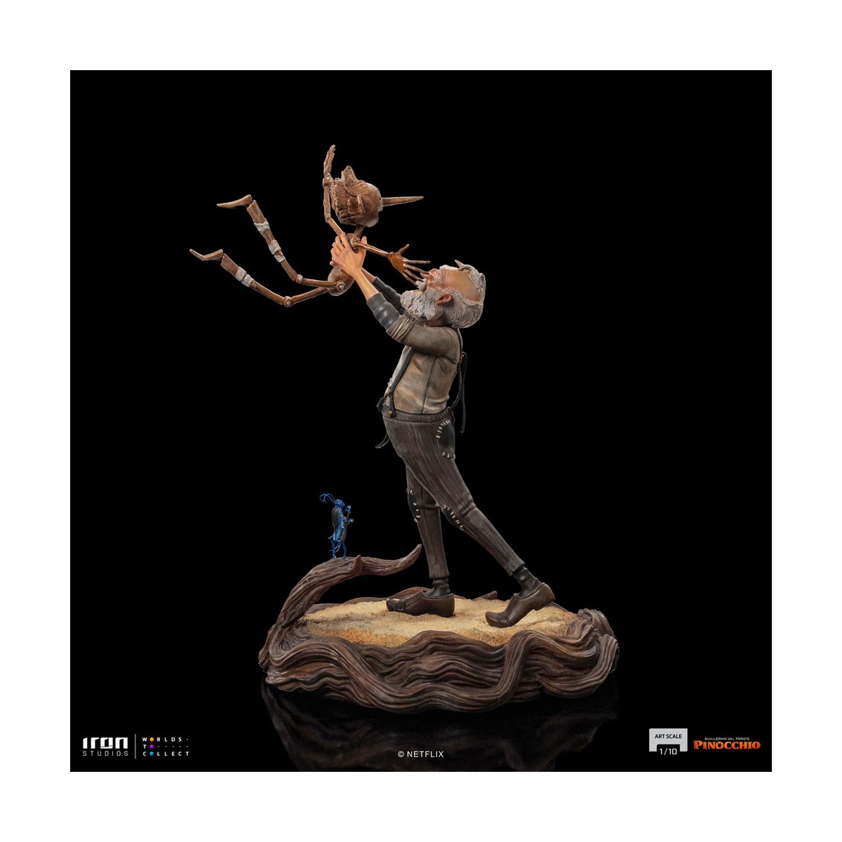 Iron Studios - Gepeto y Pinocho BDS Art Scale 1/10 - Pinocho de Guillermo del Toro