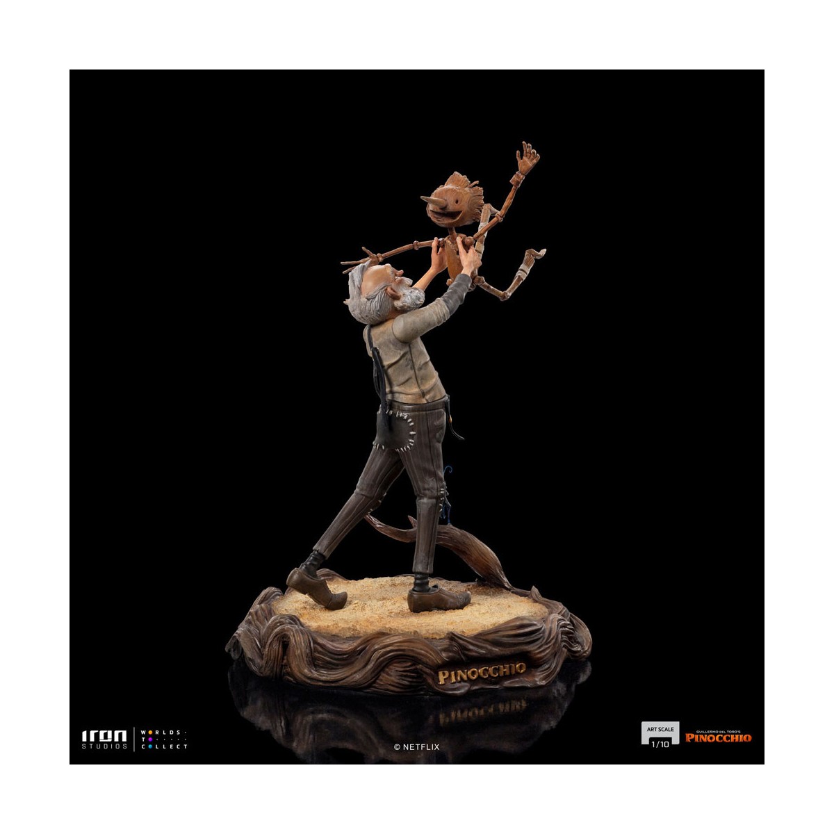 Iron Studios - Gepeto y Pinocho BDS Art Scale 1/10 - Pinocho de Guillermo del Toro
