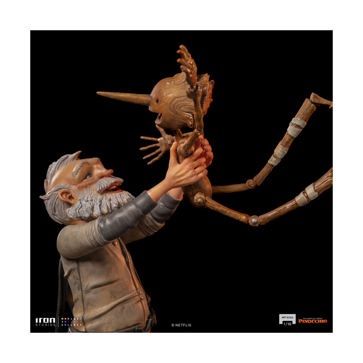 Iron Studios - Gepeto y Pinocho BDS Art Scale 1/10 - Pinocho de Guillermo del Toro