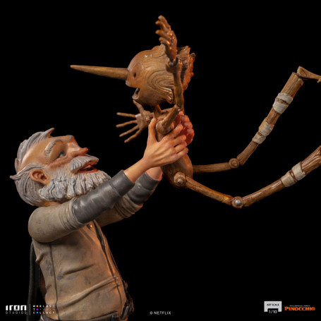 Iron Studios - Gepeto y Pinocho BDS Art Scale 1/10 - Pinocho de Guillermo del Toro