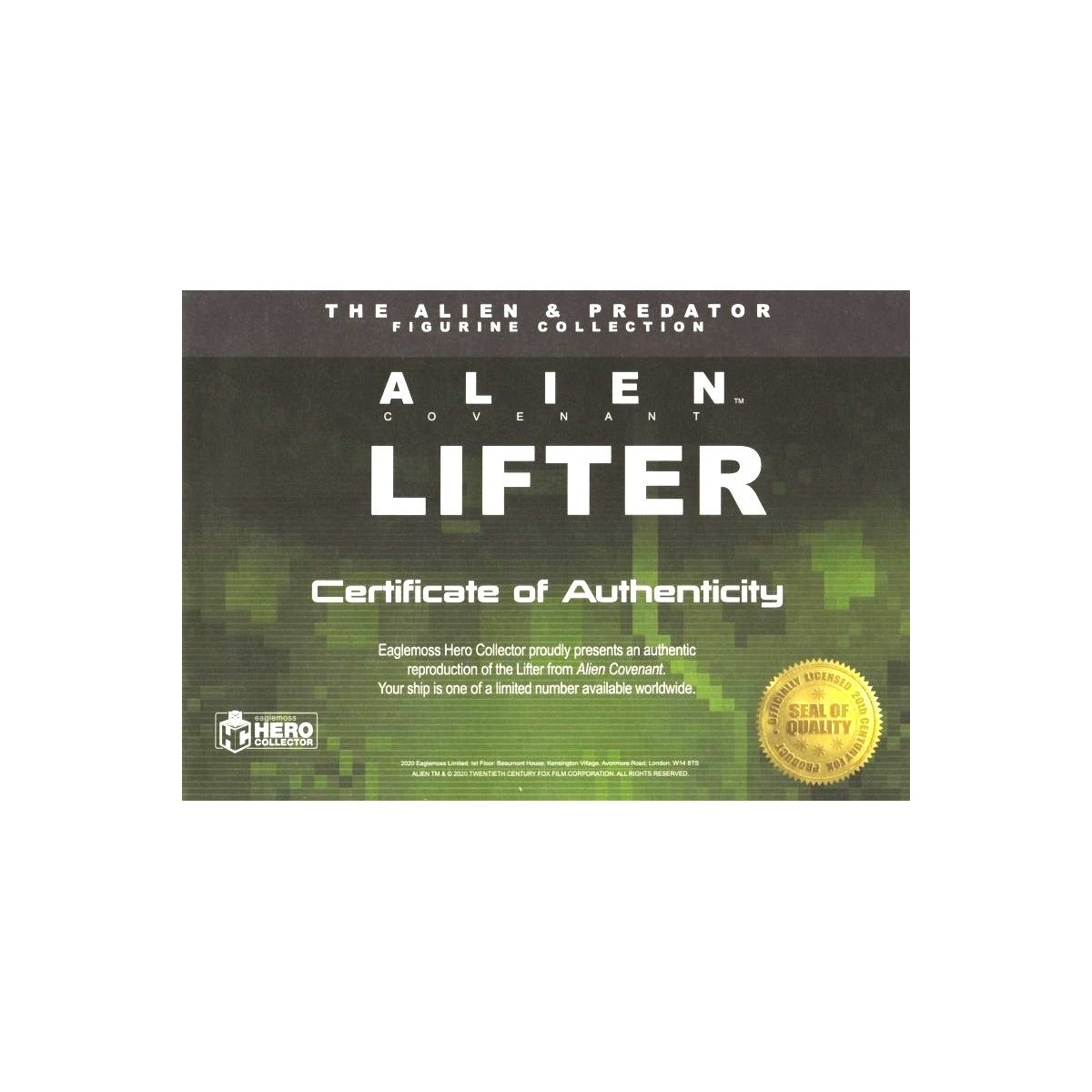 Eaglemoss - La colección de figuras de acción de Alien y Predator - Lander One Alien Covenant