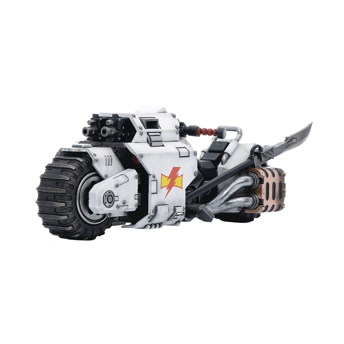 JoyToy Marines Espaciales - Cicatrices Blancas - Moto de Combate Patrón Raider 1/18 - Warhammer 40K