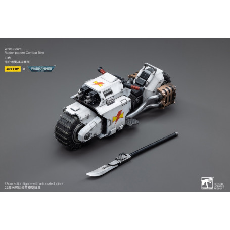 JoyToy Marines Espaciales - Cicatrices Blancas - Moto de Combate Patrón Raider 1/18 - Warhammer 40K