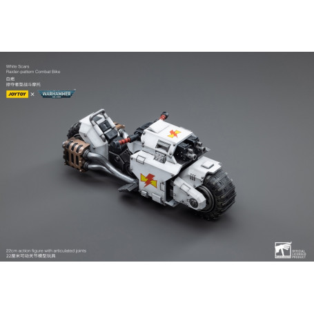JoyToy Marines Espaciales - Cicatrices Blancas - Moto de Combate Patrón Raider 1/18 - Warhammer 40K