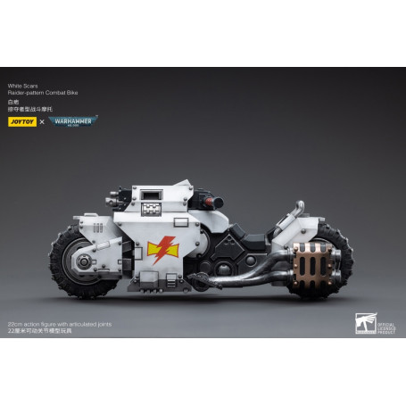 JoyToy Marines Espaciales - Cicatrices Blancas - Moto de Combate Patrón Raider 1/18 - Warhammer 40K