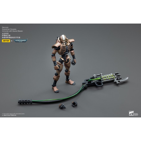 JoyToy Necrones - Necrones Dinastía Szarekhan Inmortal con Gauss Blaster1/18 - Warhammer 40K