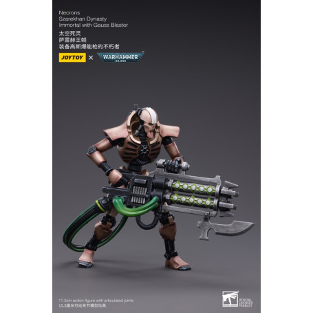 JoyToy Necrones - Necrones Dinastía Szarekhan Inmortal con Gauss Blaster1/18 - Warhammer 40K